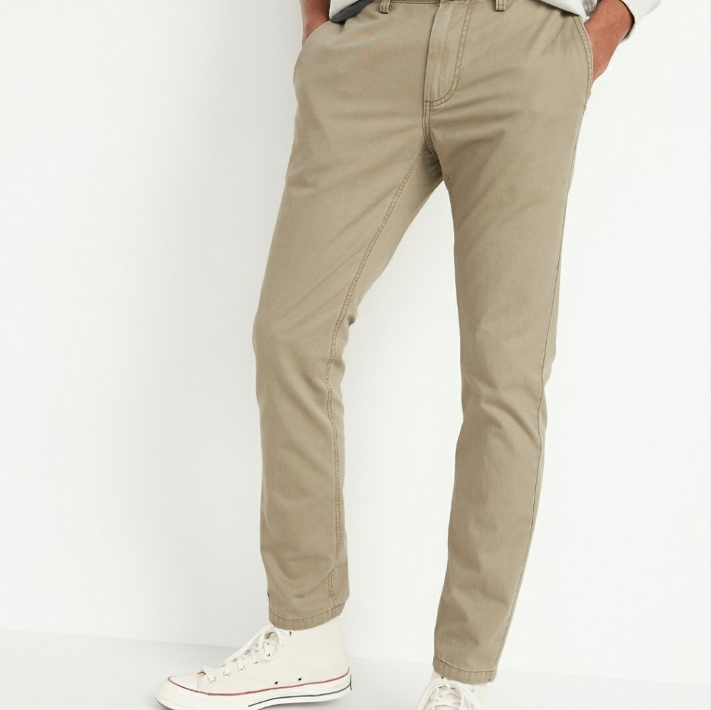 Old Navy Slim Uniform Non-Stretch Chino Pants for Men Dried Grass 36x32